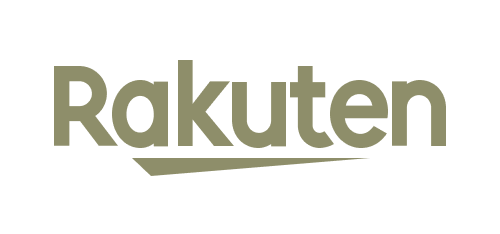 Rakuten logo in tan