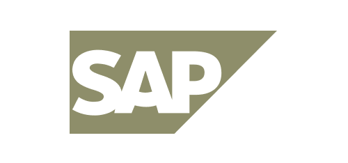 SAP logo in tan